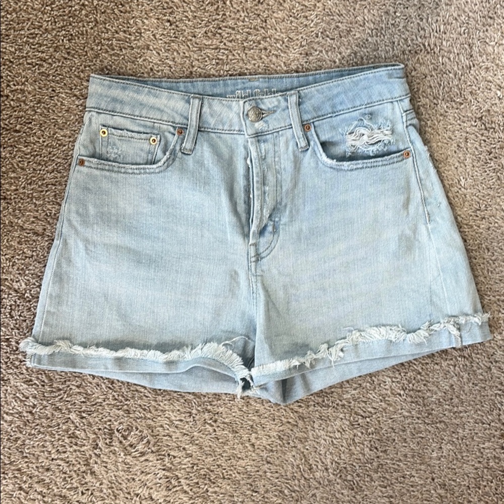 Wild Fable Blue Jean Shorts Distressed High Rise